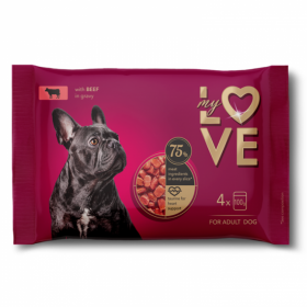 Пауч за кучета My Love Set Adult dogs with beef 4 броя с Говеждо месо